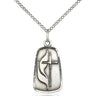 Sterling Silver Medium Methodist Cross Necklace 7/8 x 3/8 inches with 18 inch Chain by Bliss