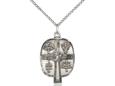 Sterling Silver Presbyterian Pendant Necklace 1 inch by 5/8 inch with 18 inch chain handmade by Bliss