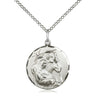 Sterling Silver Holy Family Pendant Necklace 3/4 x 5/8 inches on 18 inch chain handmade in USA by Bliss Manufacturing