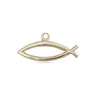 14kt solid gold small Jesus Fish ichthys pendant 3/8 inch by 3/4 inch handcrafted by Bliss Manufacturing USA