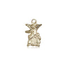 14kt Solid Gold Small Guardian Angel Medal Pendant 1/2 x 1/4 inch by Bliss Manufacturing