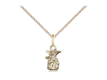 Gold Filled Small Littlest Angel Necklace 3/8 x 1/4 inch with 18 inch Chain by Bliss