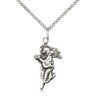 Sterling silver lite curb chain necklace 18 inch length medium weight with lobster clasp handcrafted by Bliss Manufacturing USA