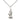 Sterling silver small praying girl medal necklace 5/8 inch on 18 inch curb chain by Bliss Manufacturing