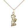 14kt gold filled medium praying boy medal necklace 3/4 x 1/4 inch 18 inch chain by Bliss