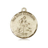 14kt Solid Gold Good Shepherd Medal Pendant 7/8 x 3/4 inches handcrafted by Bliss Manufacturing
