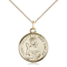 14kt Gold Filled St. Philomena Patron Saint Medal Necklace 3/4 inch by 5/8 inch with 18 inch chain by Bliss