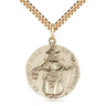 14kt Gold Filled St. Nino de Atocha Patron Saint Medal Necklace 1 x 7/8 inches 24 inch Chain Bliss USA