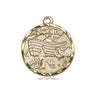 14kt solid gold Noah medal pendant 3/4 inch handcrafted Catholic jewelry by Bliss Manufacturing USA