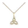 14kt Gold Filled Trinity Irish Knot Catholic Necklace 3/8 inch pendant 18 inch chain by Bliss Manufacturing