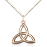 14kt Gold Filled Trinity Irish Knot Pendant Necklace 3/4 x 3/4 inch Medium 18 inch Chain Bliss