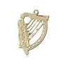14kt solid gold Irish harp medal pendant 7/8 inch Celtic Catholic jewelry Bliss USA handcrafted