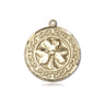 14kt Solid Gold Celtic Shamrock Irish Pendant 3/4 x 3/4 Handcrafted by Bliss Manufacturing