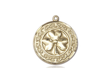 14kt Solid Gold Celtic Shamrock Irish Pendant 3/4 x 3/4 Handcrafted by Bliss Manufacturing