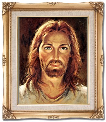 Jesus Christ Sacred Heart Enthronement Catholic wall art 16x20 framed print antique gold frame Adolfo Simeone