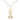 Gold Filled Cancer Awareness Necklace 7/8 x 3/8 inch pendant on 18 inch curb chain by Bliss Manufacturing