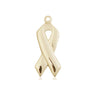 14kt Solid Gold Cancer Awareness Ribbon Pendant 7/8 x 3/8 inch Handmade by Bliss Manufacturing