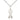 Sterling Silver Cancer Awareness Necklace 7/8 x 3/8 inch pendant on 18 inch curb chain by Bliss Manufacturing