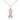 Gold Filled Pink Cancer Awareness Ribbon Necklace 7/8 x 1/4 inch with 18 inch Curb Chain by Bliss