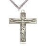 Sterling silver extra large Cursillio Cross necklace 2 inches pendant on 24 inch chain handcrafted by Bliss USA
