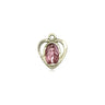 Small 14kt solid gold Miraculous Medal pendant 3/8 x 3/8 inches handcrafted by Bliss