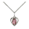 Small sterling silver Miraculous Medal necklace 3/8 inches with 18 inch chain by Bliss Manufacturing