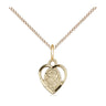 Small 14kt Gold Filled St. Christopher patron saint medal necklace with 3/8 x 1/4 inch pendant on 18 inch curb chain by Bliss