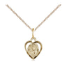 Small 14kt Gold Filled St. Jude Patron Saint Medal Necklace 3/8 inch pendant on 18 inch curb chain by Bliss