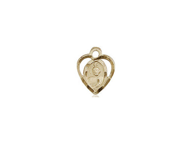Small 14kt Solid Gold St. Jude Patron Saint Medal Pendant 3/8 inch by Bliss Manufacturing