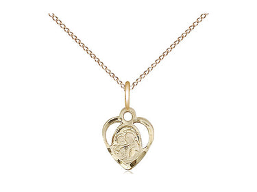 Gold Filled St. Anthony of Padua Patron Saint Medal Necklace 3/8 x 3/8 inch with 18 inch Chain by Bliss
