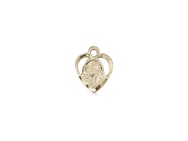 14kt Solid Gold St. Anthony of Padua Patron Saint Medal Pendant 3/8 x 3/8 inch by Bliss