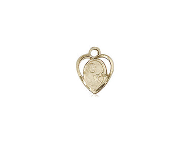 Small 14kt Solid Gold St. Teresa of Avila Patron Saint Medal Pendant 3/8 x 1/4 inch by Bliss Manufacturing