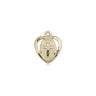 14kt Solid Gold Small Heart Cross Pendant 3/8 inch by 3/8 inch Handcrafted by Bliss