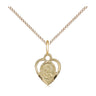 14kt gold filled Our Lady of La Salette medal necklace, 3/8 x 1/4 inch small pendant on 18 inch chain by Bliss