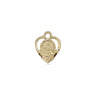 14kt solid gold Our Lady of La Salette medal pendant, 3/8 x 1/4 inch small design, handmade by Bliss