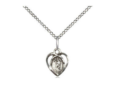 Sterling Silver Our Lady of La Salette Medal Necklace 3/8 x 1/4 inch with 18 inch chain by Bliss USA