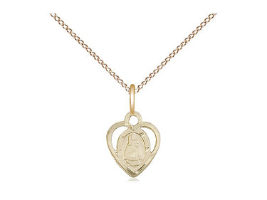 Small 14kt Gold Filled Infant of Prague Catholic Medal Necklace 3/8x1/4" on 18" Chain by Bliss USA