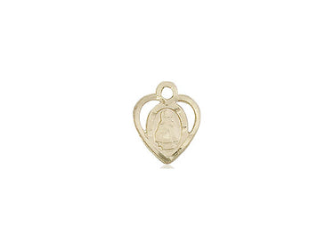 Small 14kt Solid Gold Infant of Prague Catholic Medal Pendant 3/8x1/4" Handcrafted by Bliss USA