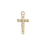 Small 14kt Solid Gold Crucifix Pendant 5/8 x 1/4 inch handcrafted by Bliss Manufacturing USA