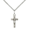 Small Sterling Silver Crucifix Necklace 5/8 inch pendant on 18 inch chain by Bliss