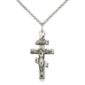 Sterling Silver medium crucifix necklace featuring 1 inch pendant on 18 inch chain handmade by Bliss Manufacturing USA