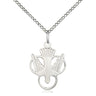 Sterling Silver Medium Holy Spirit Dove Pendant Necklace 3/4 x 1/2 with 18 Inch Curb Chain by Bliss