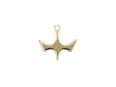 14kt Solid Gold Small Holy Spirit Pendant 1/2 x 1/2 inches Handcrafted by Bliss Manufacturing