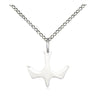 Sterling Silver Small Holy Spirit Medal Necklace 1/2 inch pendant 18 inch chain handcrafted by Bliss