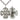 Sterling silver Five-Way Medal necklace 1 1/8 inch on 24 inch curb chain featuring Sacred Heart and four saints by Bliss