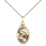 14kt Gold Filled Madonna and Child Pendant Necklace 5/8 x 3/8 inches on 18 inch chain by Bliss