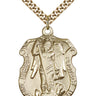 Large 14kt gold filled St. Michael archangel patron saint medal necklace with 24 inch chain by Bliss