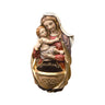 7 inch resin Madonna and Child holy water font with hand-painted details, wall-mounted Catholic home decor by Autom