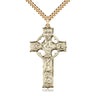14kt Gold Filled Extra Large Celtic Cross Necklace 1-5/8x7/8 inch pendant with 24 inch chain by Bliss Manufacturing
