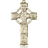 14kt solid gold large Celtic cross pendant 1 5/8 x 7/8 inches handcrafted by Bliss Manufacturing USA